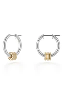 Spinelli Kilcollin Ara Diamond Hoop Earrings in Silver/Yellow Gold at Nordstrom