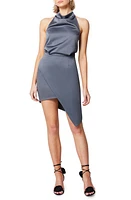 Elliatt Camo Asymmetric Satin Cocktail Dress at Nordstrom,