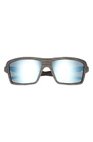 Oakley 63mm Polarized Rectangular Sunglasses in Light Wood at Nordstrom