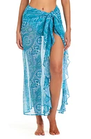 Rod Beattie Paisley Ruffle Cover-Up Sarong Cool at Nordstrom,