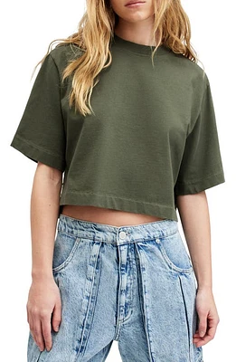 AllSaints Lottie Crop T-Shirt Forest Green at Nordstrom,