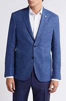 Ted Baker London Tampa Slim Fit Wool & Linen Sport Coat Mid Blue at Nordstrom,