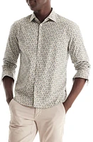 Soft CLOTH Italian Woven Point Collar Shirt Navy at Nordstrom,