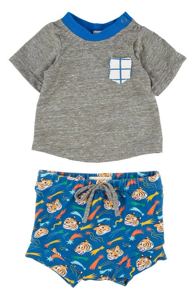 Miki Miette Christopher T-Shirt & Shorts Set Blue at Nordstrom, M