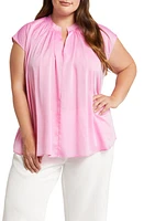 HARSHMAN Finch Cotton Popover Top Bright Pink at Nordstrom,