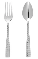 Fortessa Lucca Faceted 2-Piece Serving Set in Silver at Nordstrom