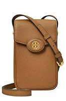 Tory Burch Robinson Pebbled Leather Phone Crossbody Bag in Tigers Eye at Nordstrom