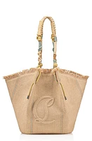 Christian Louboutin By My Side Jute Shopper in 6040 Natural Mineral/Multi at Nordstrom