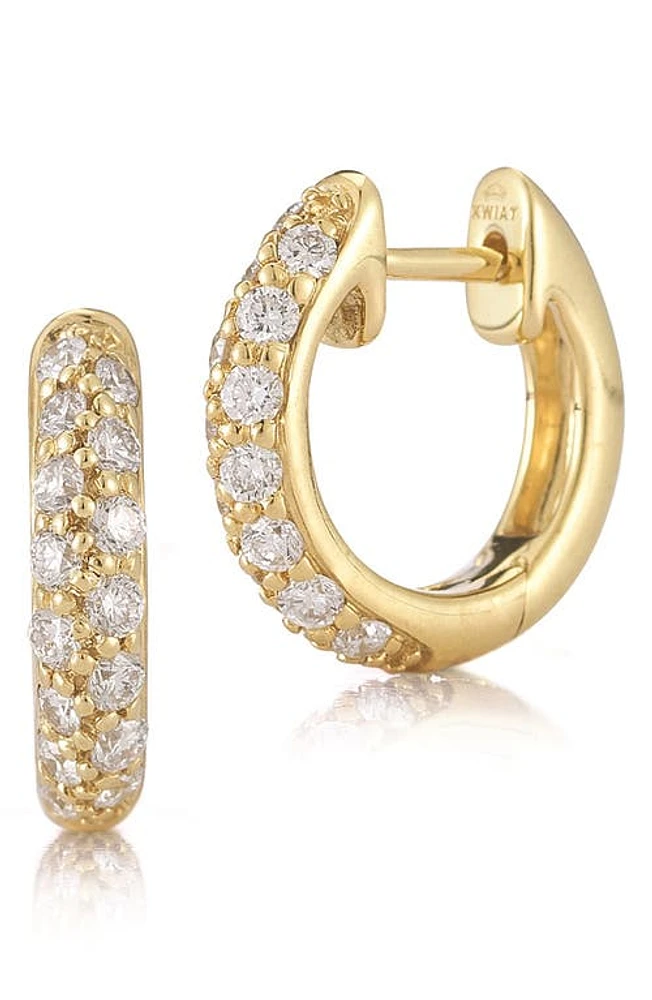 Kwiat Moonlight Pavé Diamond Hoop Earrings in Yellow Gold at Nordstrom