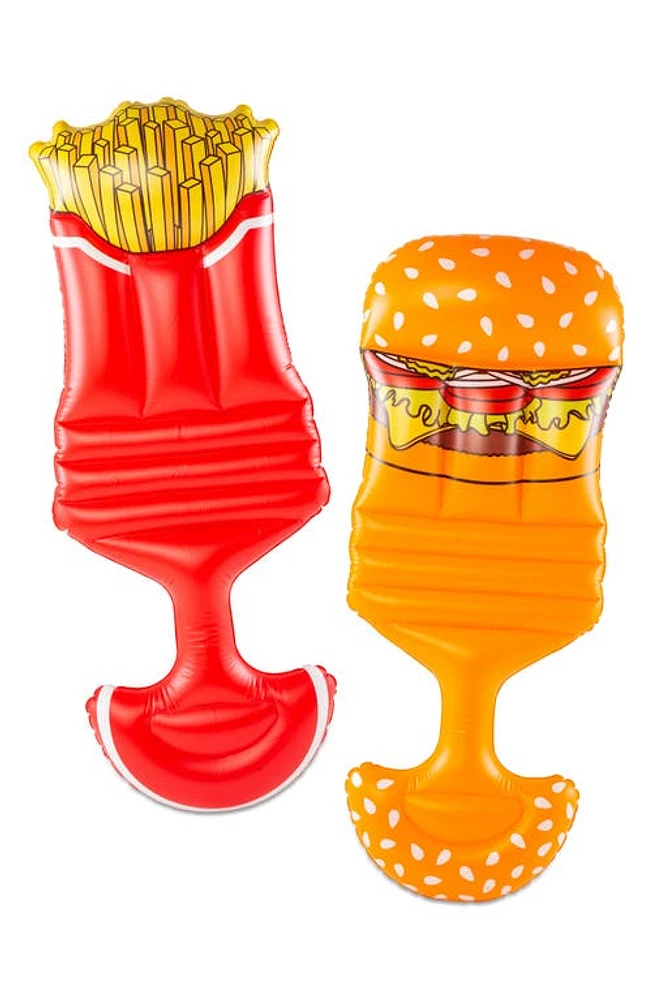 bigmouth inc. Burger & Fries Saddle Seat Float Set in Multi at Nordstrom