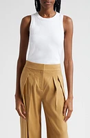 Veronica Beard Jordyn Stretch Cotton Rib Tank at Nordstrom,