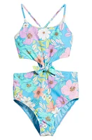 O'Neill Kids' Knot Front One-Piece Swimsuit at Nordstrom,