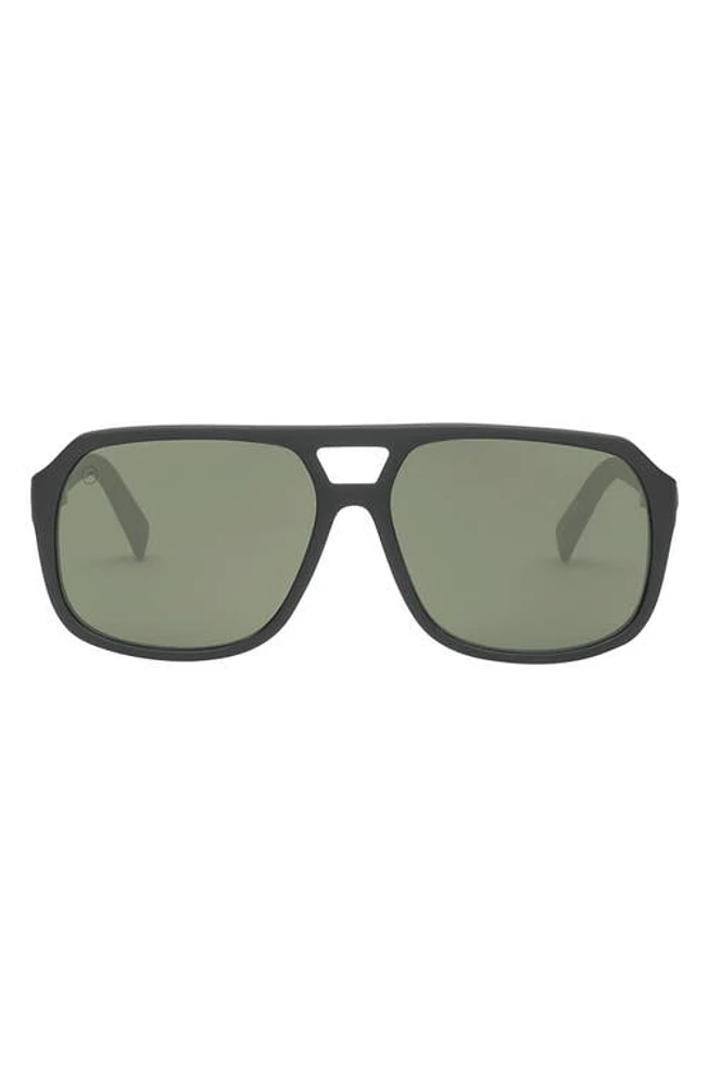 Electric Dude 48mm Small Polarized Aviator Sunglasses in Matte Black/Grey Polar at Nordstrom