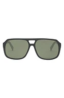 Electric Dude 48mm Small Polarized Aviator Sunglasses in Matte Black/Grey Polar at Nordstrom