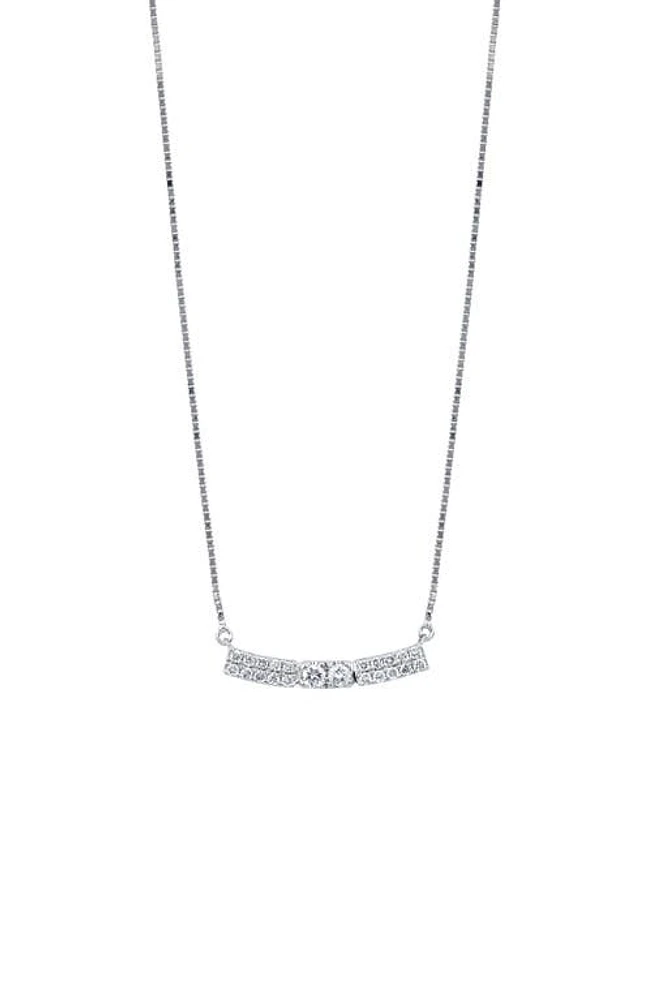 Bony Levy Diamond Bar Pendant Necklace in 18K White Gold at Nordstrom