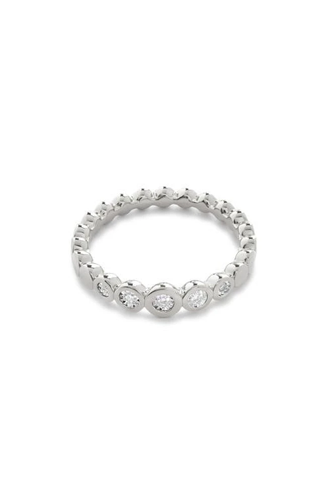 Monica Vinader Lab Created Diamond Half Eternity Ring Sterling Silver /Diamond at Nordstrom,