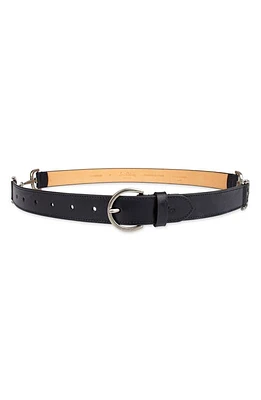 Sam Edelman Leather Belt with Horsebit Hip Stations Black at Nordstrom,