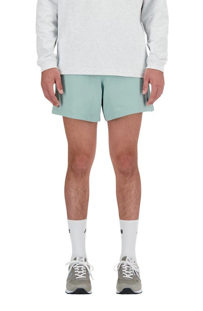 New Balance Athletic Fit Cotton Shorts Saltmarsh at Nordstrom,