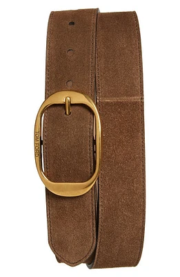 TOM FORD Oval Buckle Suede Belt Tobacco at Nordstrom, Eu