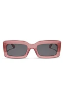 DIFF Indy 51mm Rectangular Sunglasses in Guava /Grey at Nordstrom