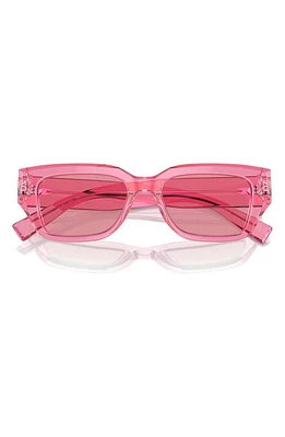 Dolce & Gabbana 52mm Cat Eye Sunglasses in Trans Pink at Nordstrom