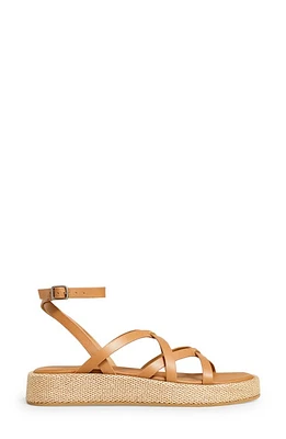 Madewell Ankle Strap Platform Sandal in Desert Camel at Nordstrom, Size 11