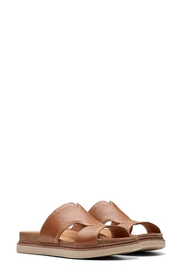 Clarks(r) Arwell Slide Sandal Tan Leather at Nordstrom,