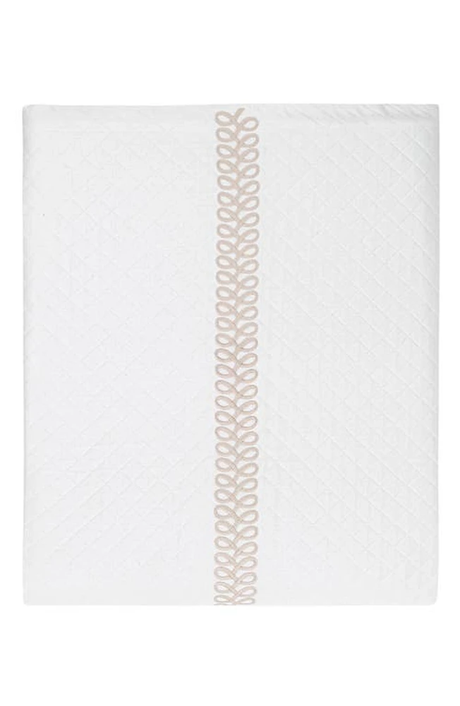 Matouk Astor Braid Matelassé Coverlet in Dune at Nordstrom