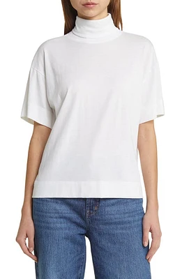 Nation LTD Fable Short Sleeve Turtleneck T-Shirt White at Nordstrom,