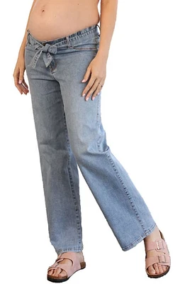 Angel Maternity Wide Leg Jeans Wash Blue at Nordstrom,