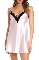 Bloom by Jonquil Adeline Lace Trim Satin Chemise Light Lilac at Nordstrom,