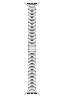 The Posh Tech Iris Stainless Steel Apple Watch Watchband in Silver at Nordstrom