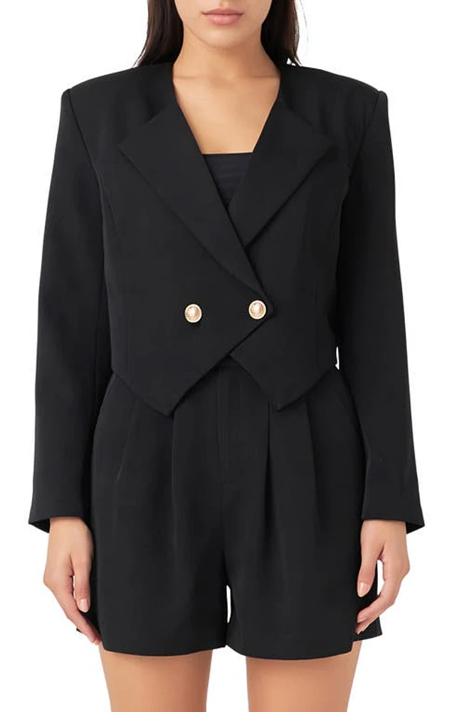 Grey Lab Crop Blazer in Black at Nordstrom, Size X-Small