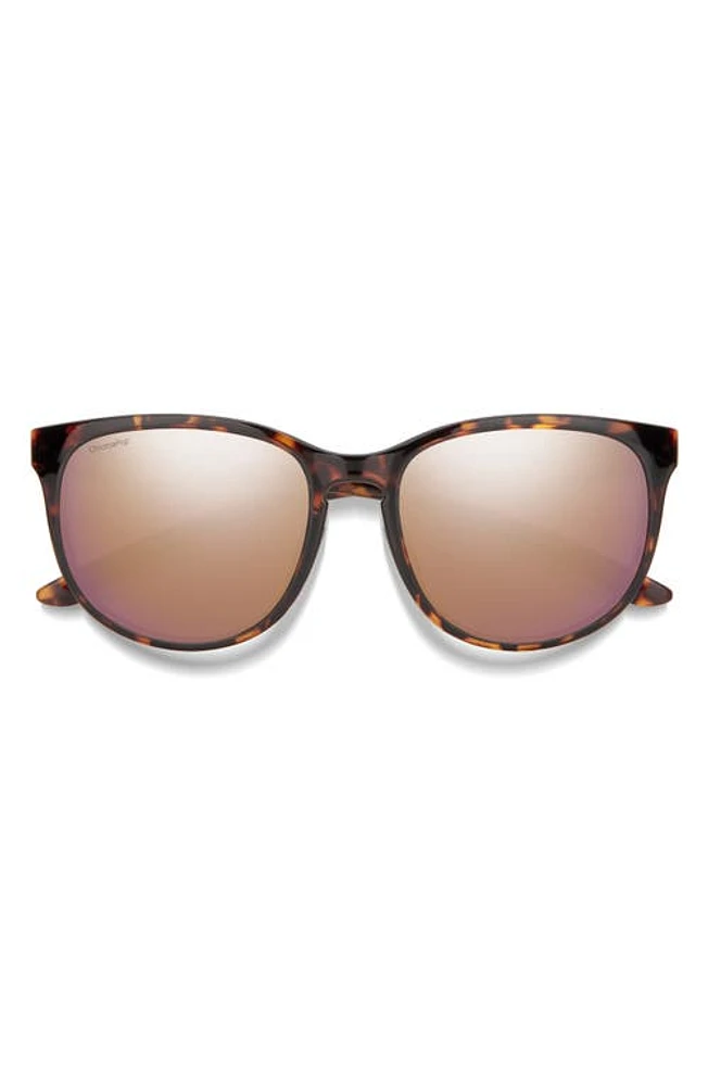 Smith Lake Shasta 56mm ChromaPop Polarized Sunglasses in Tortoise /Rose Gold Mirror at Nordstrom