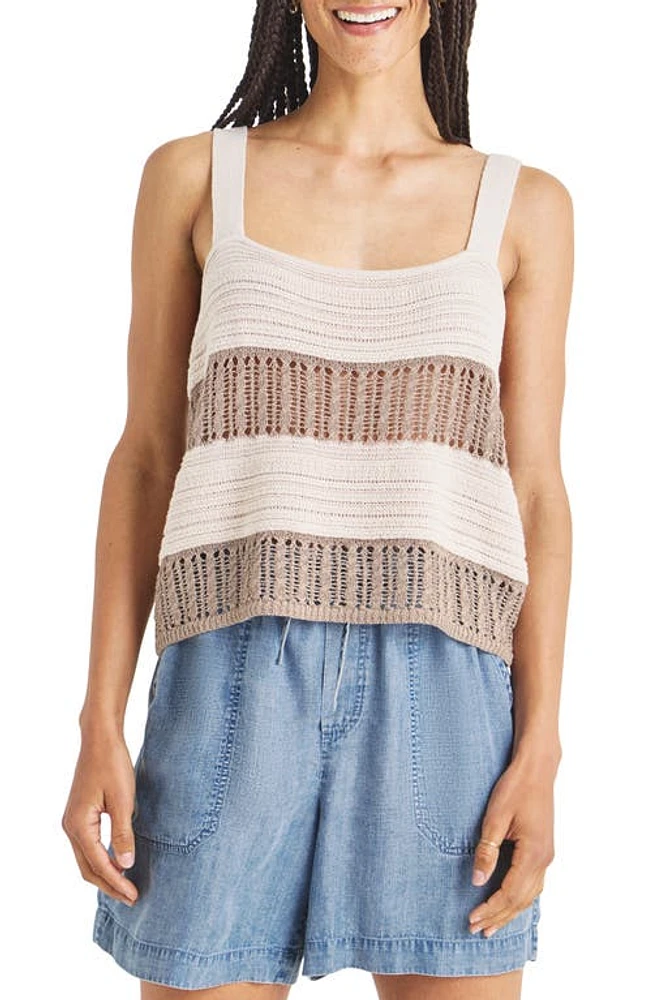 Splendid Nicola Mixed Stitch Sweater Camisole Rattan/White Sand at Nordstrom,