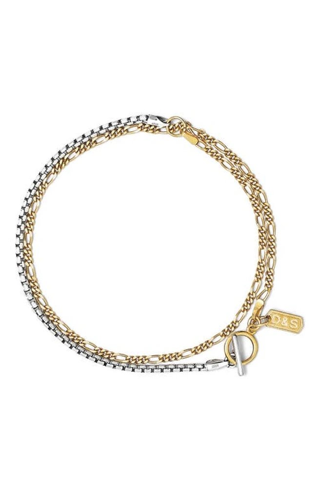 Degs & Sal Men's Layered Chain Bracelet in Silver/gold at Nordstrom