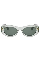 'Fendi Roma 52mm Oval Sunglasses in Light Green/Other /Green at Nordstrom