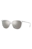 Michael Kors Dupont 58mm Cat Eye Sunglasses in Silver Mirror at Nordstrom