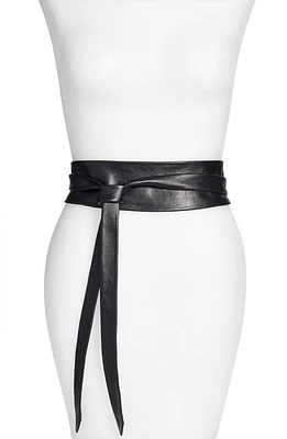 Ada Classic Wrap Belt in Black at Nordstrom