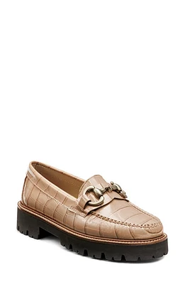 G. H.BASS Lianna Croc Embossed Super Bit Weejuns Penny Loafer Latte at Nordstrom,