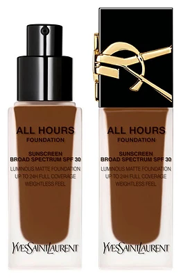 Yves Saint Laurent All Hours Luminous Matte Foundation 24H Wear SPF 30 with Hyaluronic Acid in Dc7 at Nordstrom