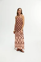 Nocturne Embroidered Long Dress in Multi-Colored at Nordstrom