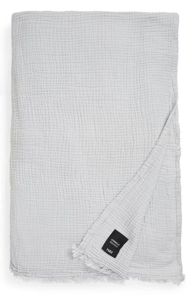 HAY Crinkle Cotton Bedspread in Cool Grey at Nordstrom, Size King