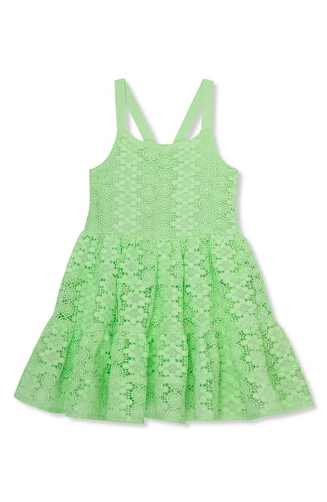 Peek Aren'T You Curious Kids' Allover Lace Dress Light Green at Nordstrom,