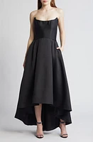 Amsale Strapless High-Low Mikado Gown at Nordstrom,