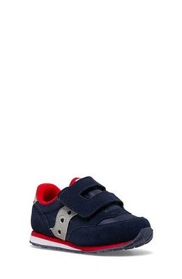 Saucony Jazz Hook & Loop Sneaker Navy/Grey/Red at Nordstrom