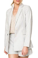 GIBSONLOOK Stripe Blazer Natural/Blue Denim Stp at Nordstrom,