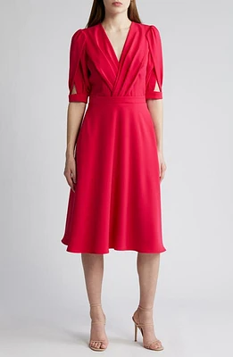 Black Halo Nuana Pleated Dress Hibiscus at Nordstrom,