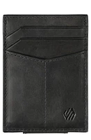 Johnston & Murphy Rhodes Leather Money Clip Card Case in Black at Nordstrom