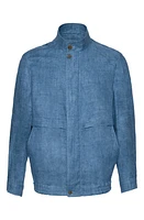 Cardinal of Canada Bristol Linen Bomber Jacket Lt Blue at Nordstrom,